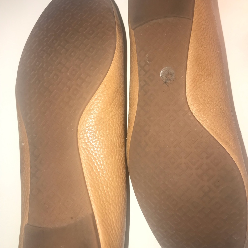 Tory Burch Reva Ballet Flats Royal Tan/Gold - Picture 2 of 5
